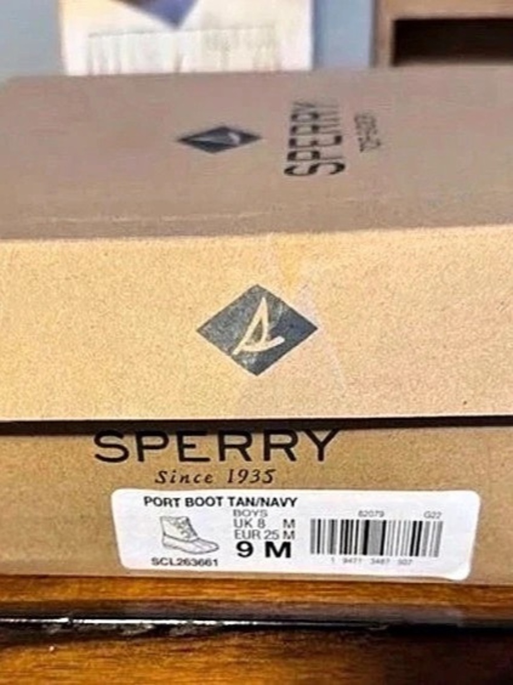 Sperry Port Boot Tannery Brown & Blue US 9M New, Never Worn